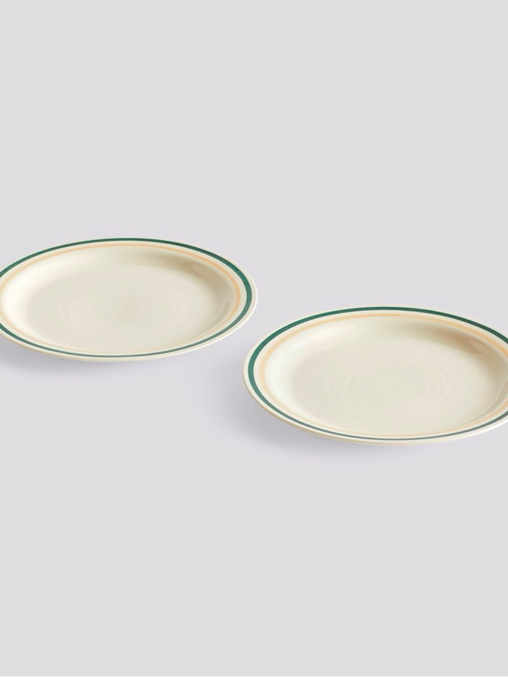 HAY Sobremesa Plate Set in  Green and Sand